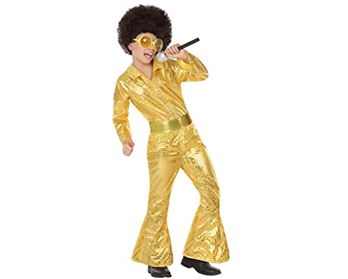 ATOSA | 70er Jahre Disco Kostüm für Kinder | Retro Party Anzug für Jungen | Gold Jumpsuit Design | Inklusive Jumpsuit & Gürtel | Ideal für Karneval, Partys und Schulveranstaltungen | Größe 3-4 Jahre ATOSA | 70er Jahre Disco Kostüm für Kinder | Retro Party Anzug für Jungen | Gold Jumpsuit Design | Inklusive Jumpsuit & Gürtel | Ideal für Karneval, Partys und Schulveranstaltungen | Größe 3-4 Jahre von ATOSA