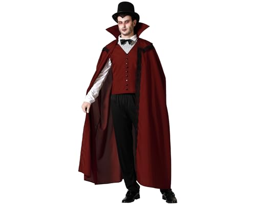 ATOSA | Erwachsene Vampir Kostüm Männer | Graf Dracula | Horror Kostüme für Halloween, Karneval, Mottopartys | Inklusive Umhang, Weste, Hose | Komfortabel, lustig und originell | XL ATOSA | Erwachsene Vampir Kostüm Männer | Graf Dracula | Horror Kostüme für Halloween, Karneval, Mottopartys | Inklusive Umhang, Weste, Hose | Komfortabel, lustig und originell | XL von ATOSA