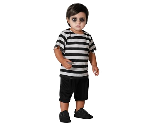 ATOSA | Geist Kostüm für Baby Junge | Dieb Kostüme für Halloween, Karneval, Mottopartys, Schule | Enthält ein gestreiftes T-Shirt und eine schwarze Hose | Komfortabel und originell | 6-12 Monate ATOSA | Geist Kostüm für Baby Junge | Dieb Kostüme für Halloween, Karneval, Mottopartys, Schule | Enthält ein gestreiftes T-Shirt und eine schwarze Hose | Komfortabel und originell | 6-12 Monate von ATOSA