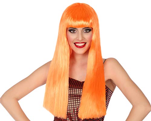 ATOSA Gerade orangefarbene Perücke mit Pony, 60 cm von ATOSA