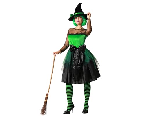 ATOSA | Grüne Hexe Kostüm Erwachsene Frauen | Magische Hexen | Horror | Kostüme für Halloween, Karneval, Mottopartys | Enthält Hut, Kleid, Schleife | Komfortabel, lustig und originell | XXL ATOSA | Grüne Hexe Kostüm Erwachsene Frauen | Magische Hexen | Horror | Kostüme für Halloween, Karneval, Mottopartys | Enthält Hut, Kleid, Schleife | Komfortabel, lustig und originell | XXL von ATOSA