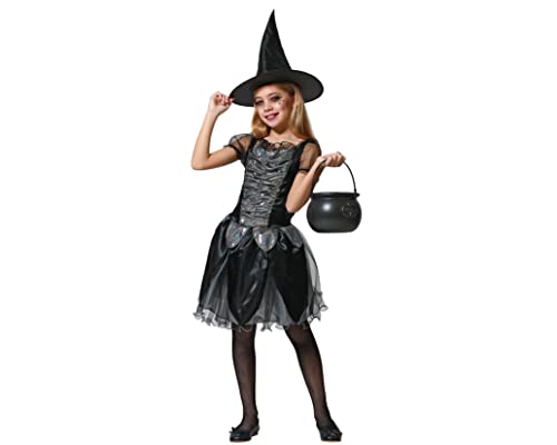 ATOSA | Hexe Kostüm für Mädchen | Halloween | Glänzend Schwarz mit Hut | Böse Hexe und Zaubersprüche | Kinder Geschichte Kostüm | 10 BIS 12 JAHRE ALT ATOSA | Hexe Kostüm für Mädchen | Halloween | Glänzend Schwarz mit Hut | Böse Hexe und Zaubersprüche | Kinder Geschichte Kostüm | 10 BIS 12 JAHRE ALT von ATOSA