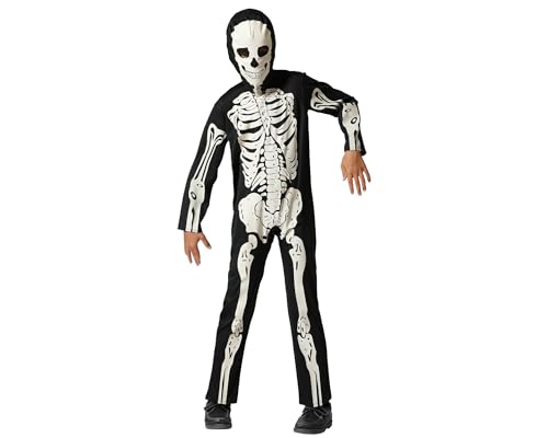 ATOSA | Kinder Skelett Kostüm für Kinder | Im Dunkeln leuchtender Anzug | Kostüme für Halloween, Karneval | Inklusive Kopf-Accessoire, langem Jumpsuit | Komfortabel, lustig und originell | 5-6 Jahre ATOSA | Kinder Skelett Kostüm für Kinder | Im Dunkeln leuchtender Anzug | Kostüme für Halloween, Karneval | Inklusive Kopf-Accessoire, langem Jumpsuit | Komfortabel, lustig und originell | 5-6 Jahre von ATOSA