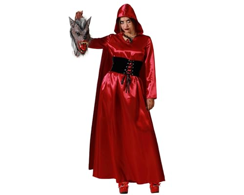 ATOSA|Rotkäppchen Kostüm Erwachsene Frau|Großer böser Wolf|Geschichte Kostüme für Halloween, Karneval, Mottopartys|Enthält Umhang, langes Kleid, Korsett| Komfortabel, lustig und originell | XL ATOSA|Rotkäppchen Kostüm Erwachsene Frau|Großer böser Wolf|Geschichte Kostüme für Halloween, Karneval, Mottopartys|Enthält Umhang, langes Kleid, Korsett| Komfortabel, lustig und originell | XL von ATOSA