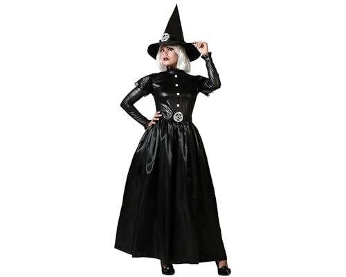 ATOSA | Schwarze Hexe Kostüm Erwachsene Frauen | Hexen, Zauberer | Kostüme für Halloween, Karneval, Mottopartys | Enthält Hut, langes Kleid und Gürtel | Komfortabel, lustig und originell | M-L ATOSA | Schwarze Hexe Kostüm Erwachsene Frauen | Hexen, Zauberer | Kostüme für Halloween, Karneval, Mottopartys | Enthält Hut, langes Kleid und Gürtel | Komfortabel, lustig und originell | M-L von ATOSA