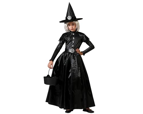 ATOSA | Schwarze Hexe Kostüm für Kinder Mädchen | Hexen, Zauberer | Kostüme für Halloween, Karneval, Partys | Enthält Hut, Gürtel und Maxikleid | Komfortabel, lustig und originell | 7-9 Jahre ATOSA | Schwarze Hexe Kostüm für Kinder Mädchen | Hexen, Zauberer | Kostüme für Halloween, Karneval, Partys | Enthält Hut, Gürtel und Maxikleid | Komfortabel, lustig und originell | 7-9 Jahre von ATOSA
