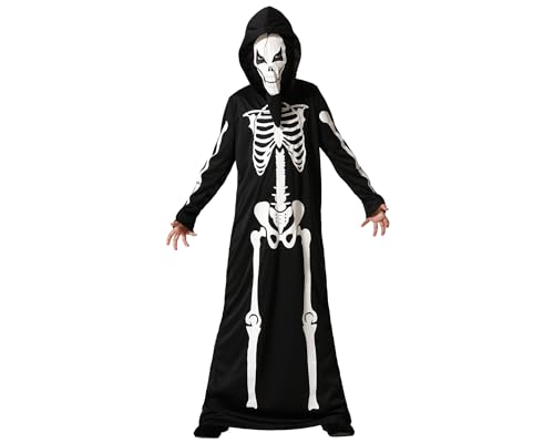 ATOSA | Unisex Kinder Skelett Kostüm | Schädel, Schrecken, Tod | Kostüme für Halloween, Karneval, Mottopartys | Enthält Kapuze, langen Jumpsuit | Komfortabel, lustig und originell | 5-6 Jahre ATOSA | Unisex Kinder Skelett Kostüm | Schädel, Schrecken, Tod | Kostüme für Halloween, Karneval, Mottopartys | Enthält Kapuze, langen Jumpsuit | Komfortabel, lustig und originell | 5-6 Jahre von ATOSA