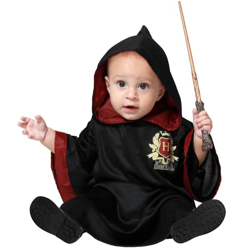 ATOSA baby wizard student costume black tunic with cape 6 a 12 meses ATOSA baby wizard student costume black tunic with cape 6 a 12 meses von ATOSA