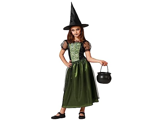ATOSA green witch costume with hat for girl children 3 a 4 años ATOSA green witch costume with hat for girl children 3 a 4 años von ATOSA