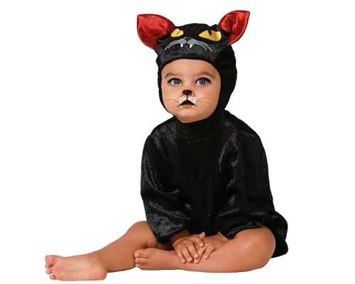 ATOSA unisex black cat costume with hood and ears 6 a 12 meses von ATOSA