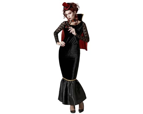 ATOSA vampire costume black dress with cape woman adult XS ATOSA vampire costume black dress with cape woman adult XS von ATOSA