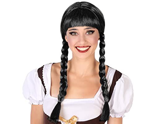 Atosa 43687 Schwarz Perücke, Zöpfen, Unisex – Erwachsene Atosa 43687 Schwarz Perücke, Zöpfen, Unisex – Erwachsene von ATOSA