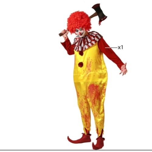 ATOSA yellow clown halloween costume for adult men XS ATOSA yellow clown halloween costume for adult men XS von ATOSA