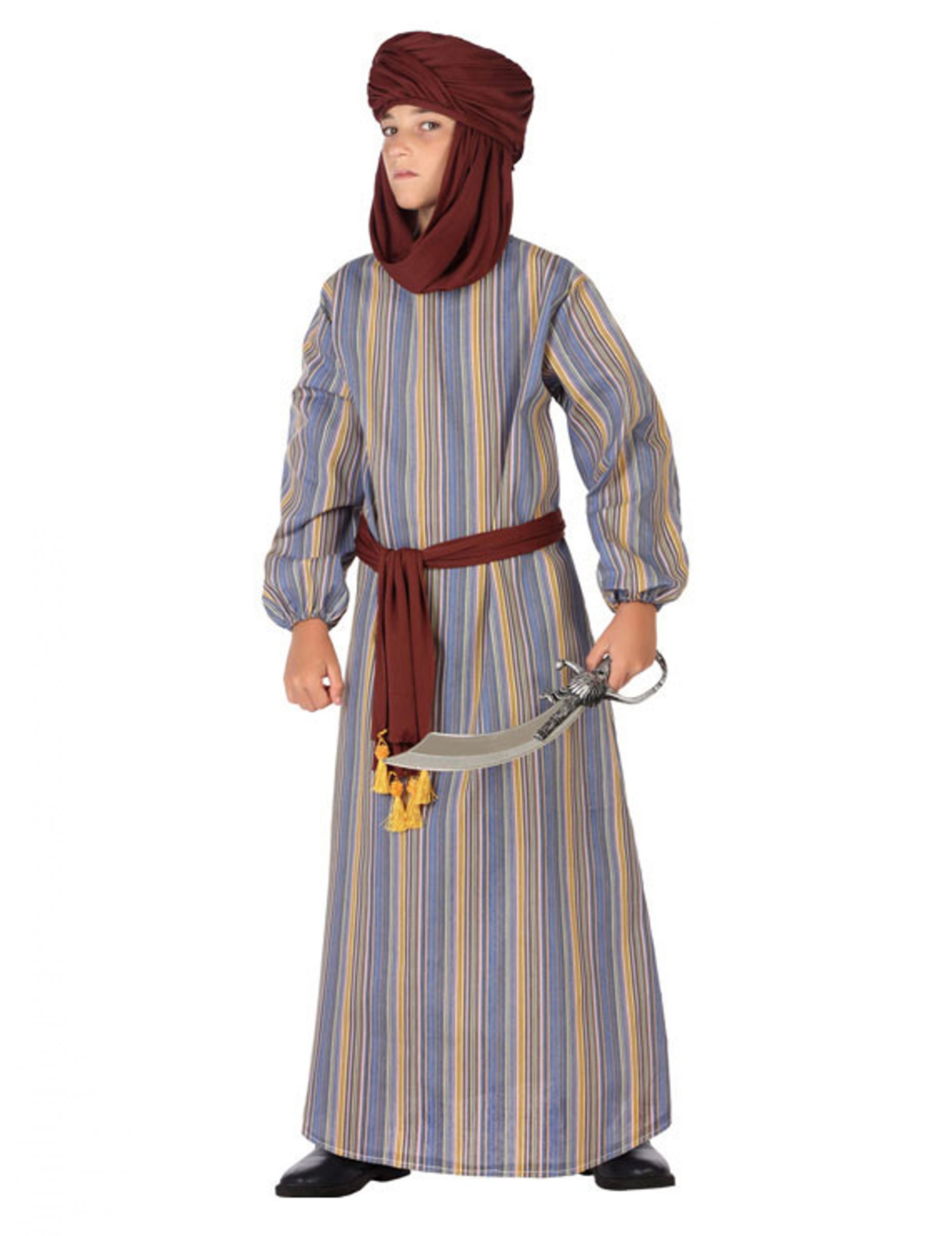 Arabischer Prinz-Kostüm für Jungen Faschingskostüm braun-blau Arabischer Prinz-Kostüm für Jungen Faschingskostüm braun-blau von ATOSA