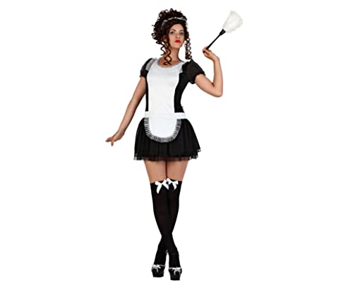 Atosa 22925 - Dienstmädchen Kostüm, Größe M-L, schwarz/weiß von ATOSA