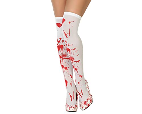 Atosa 33714 Strümpfe Halloween Blutflecken, weiß, Einheitsgröße von ATOSA