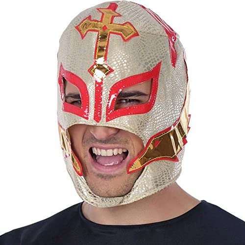 Atosa 34946 Luchador Maske, Gold/Rot, Unisex – Erwachsene von ATOSA