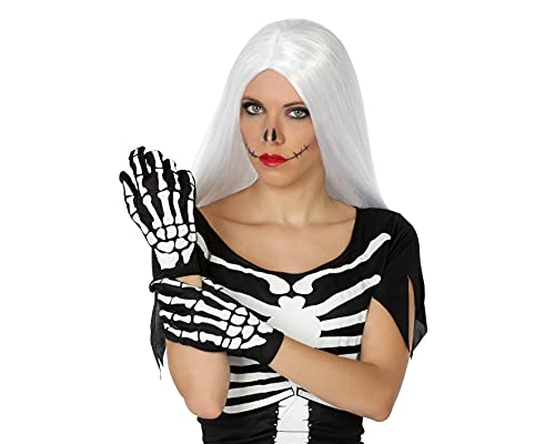 Atosa 39160 Atosa-39160-Zubehör-Handschuhe Halloween Skelett schwarz, Talla única von ATOSA