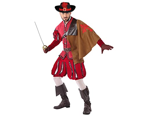 ATOSA 61382 Kostüm Musketier Mann XL Rot-Karneval, Herren von ATOSA