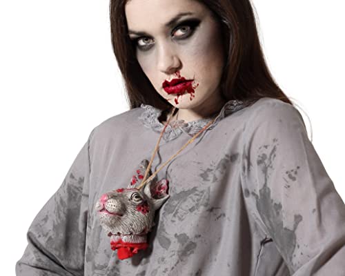 Atosa Horror Halskette mit blutigem Hasenkopf 47 cm Atosa Horror Halskette mit blutigem Hasenkopf 47 cm von ATOSA