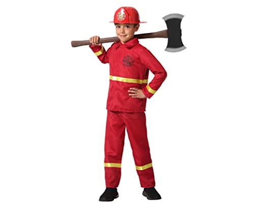 Atosa-67234 Feuerwehrmann-Kostüm rot 10-12 Jahre (67234) von ATOSA
