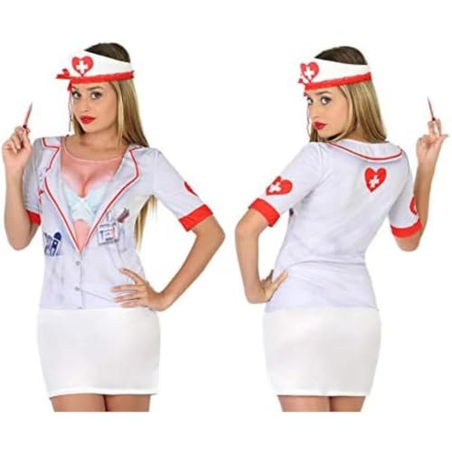 Atosa 9654 Krankenschwester Kostüm Zubehör, Damen, Mehrfarbig, Größe M-L von ATOSA