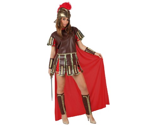 Atosa 96781 - Verkleidung Römische Kriegerin, Erwachsene, Größe 38-40, rot von ATOSA
