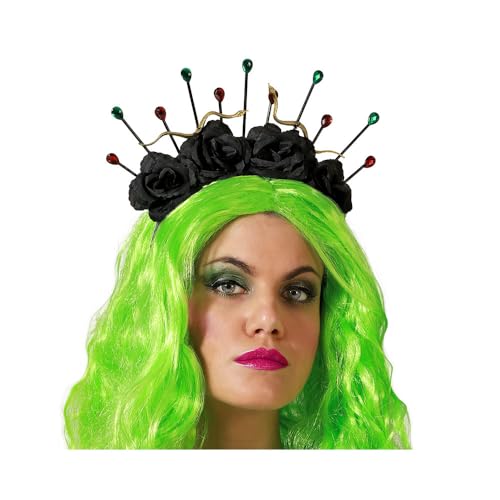 Atosa Blumenkranz für Haare - schwarz - Dame - böse Königin/Halloween/Medusa/Fantasie - Karneval - Kunststoff Atosa Blumenkranz für Haare - schwarz - Dame - böse Königin/Halloween/Medusa/Fantasie - Karneval - Kunststoff von ATOSA
