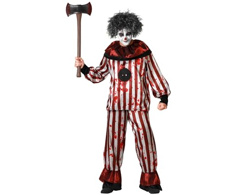 Atosa Clown-Kostüm, Halloween, rot, T-Shirt mit Hose, für Erwachsene, Größe XS Atosa Clown-Kostüm, Halloween, rot, T-Shirt mit Hose, für Erwachsene, Größe XS von ATOSA