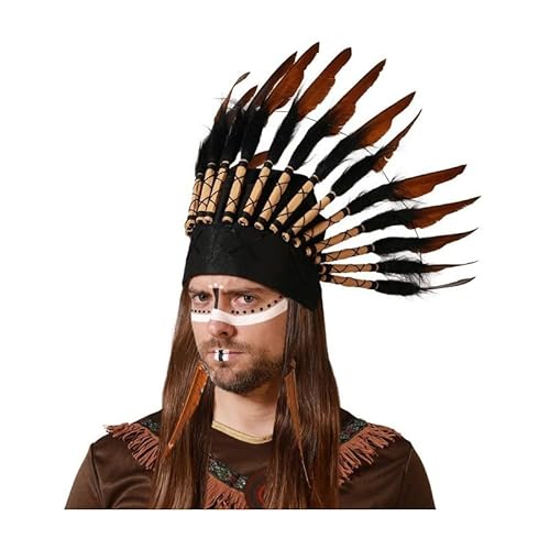 Atosa Indianer-Koch, mit Federn, Braun von ATOSA
