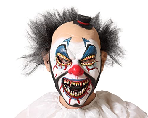 Atosa Killer Clown Maske mit schwarzem Haar und Minihut Atosa Killer Clown Maske mit schwarzem Haar und Minihut von ATOSA