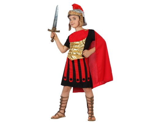 Atosa Kostüm Römischer Soldat 5-6 Jahre Junge-Griechen und Römer 22251, Rot/Schwarz, 116 von ATOSA