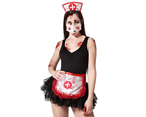 Atosa blutige Krankenschwester Set 3 Stücke Stirnband Maske Schürze Atosa blutige Krankenschwester Set 3 Stücke Stirnband Maske Schürze von ATOSA