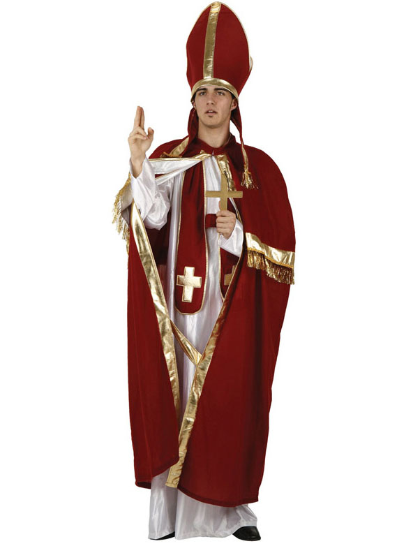 Bischof Herren-Kostüm rot-gold Bischof Herren-Kostüm rot-gold von ATOSA