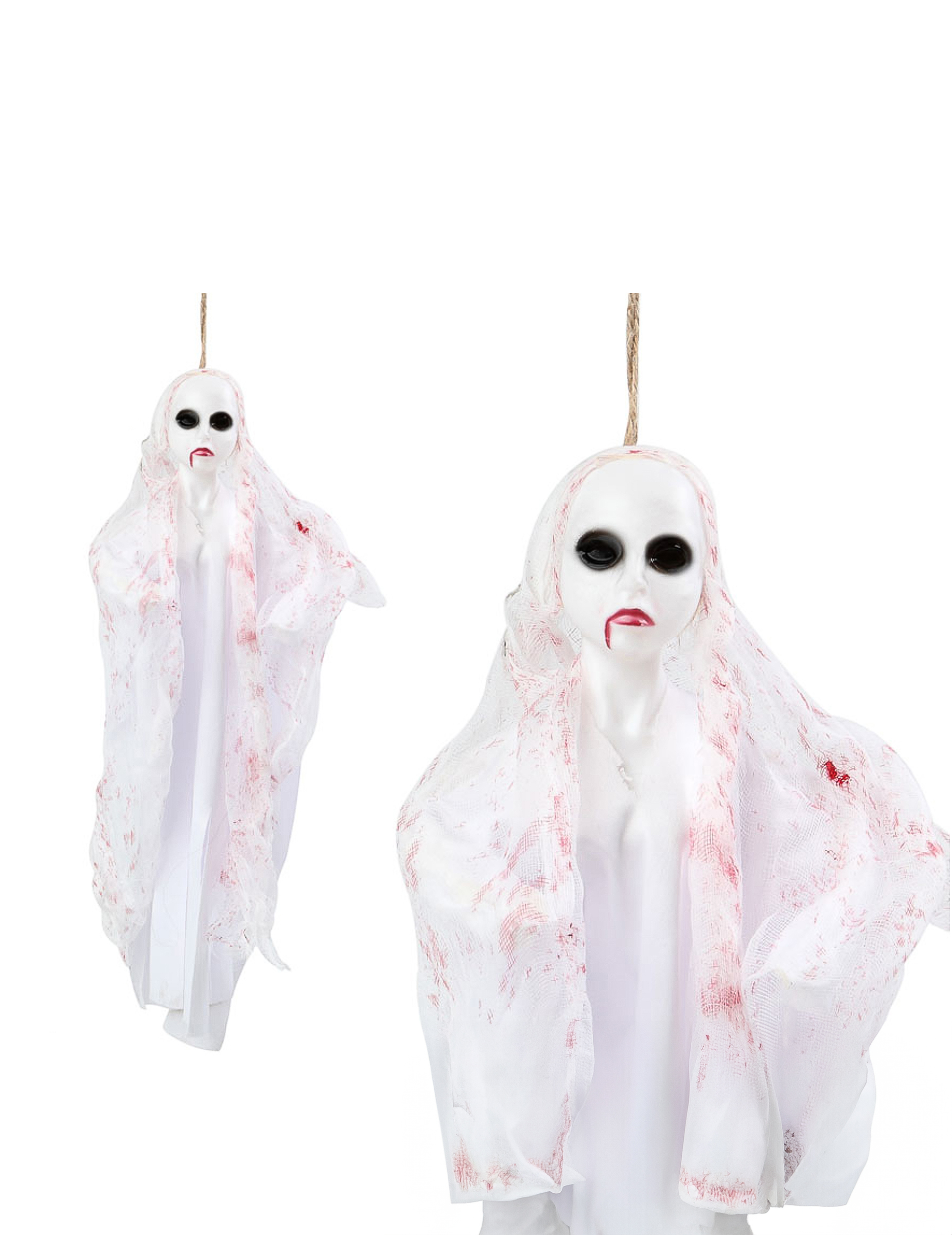 Blutige Geisterpuppe zum Aufhängen weiss-rot 50 cm Blutige Geisterpuppe zum Aufhängen weiss-rot 50 cm von ATOSA