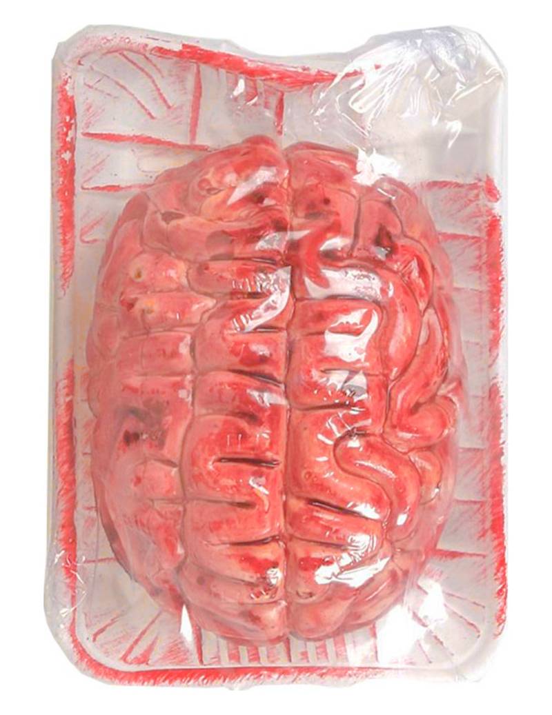 Blutiges Gehirn Halloween Party-Deko rot 8x15x9cm von ATOSA