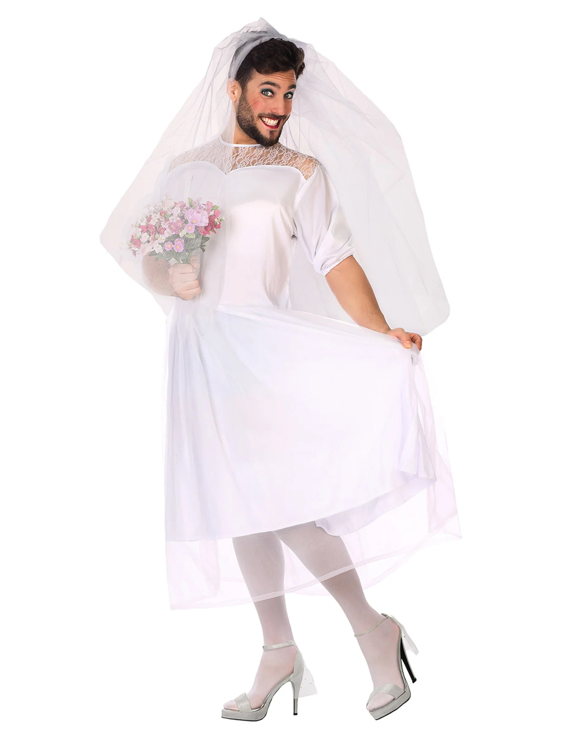 Brautkleid Männerballett-Kostüm Braut weiss Brautkleid Männerballett-Kostüm Braut weiss von ATOSA