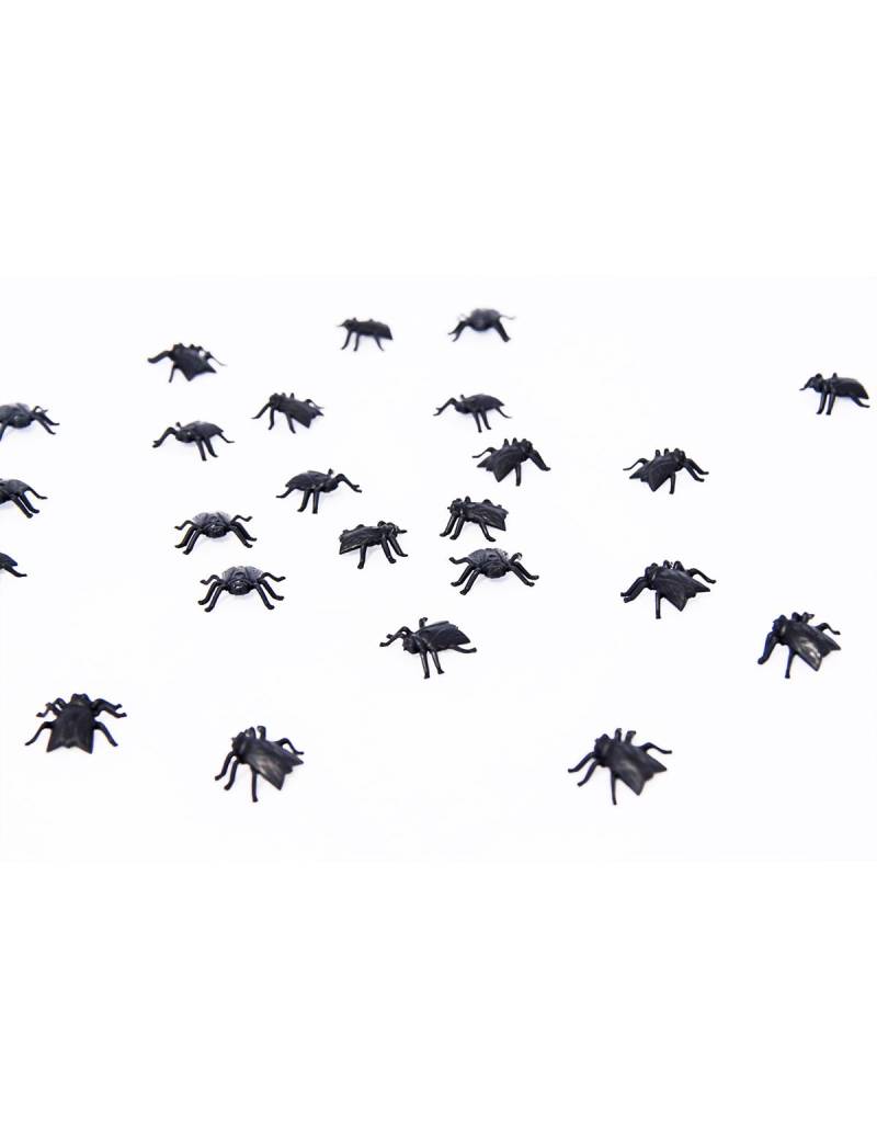 Dekoration Fliegen für Halloween 24 Stück schwarz von ATOSA