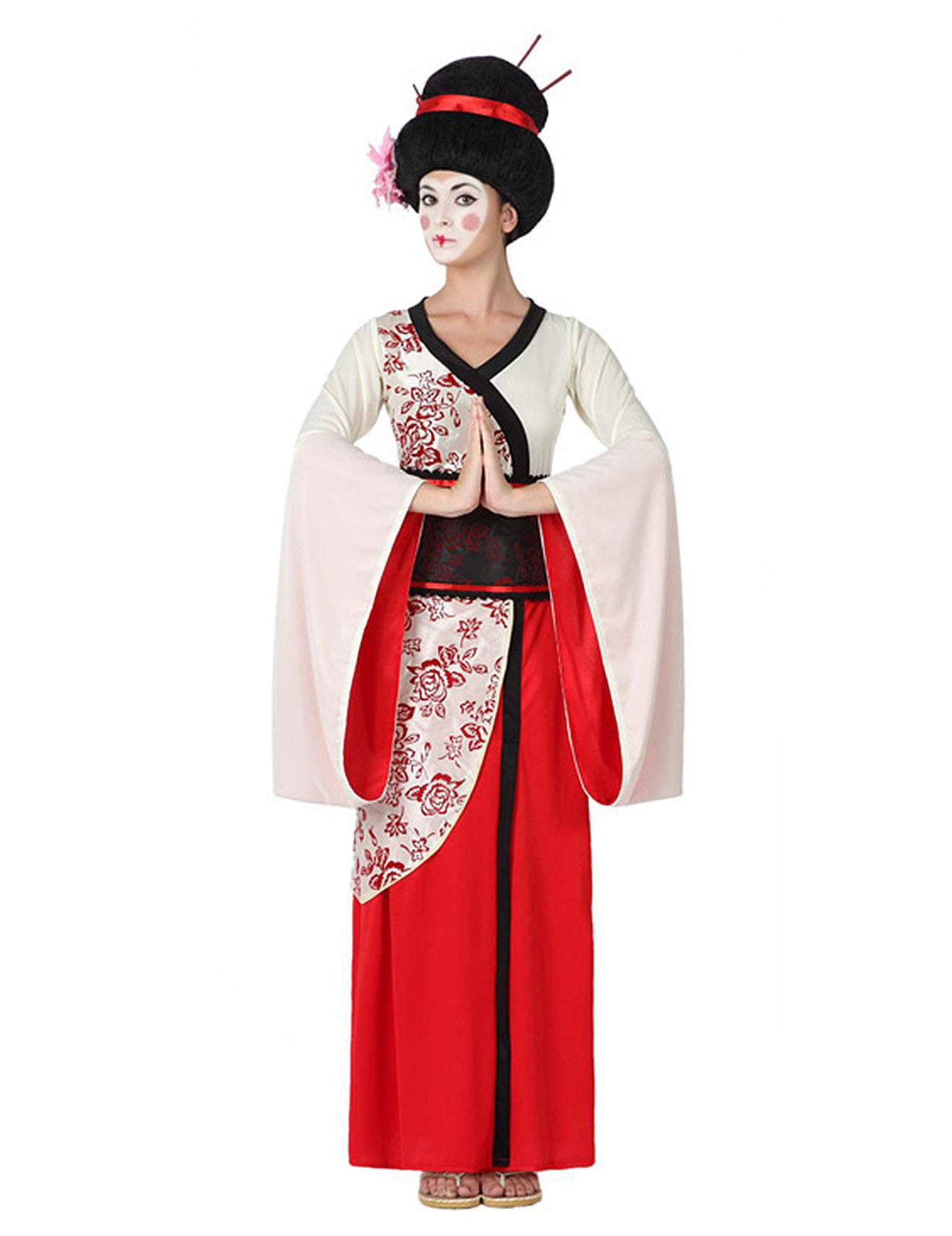 Edle Geisha Damenkostüm Kimono rot-weiss Edle Geisha Damenkostüm Kimono rot-weiss von ATOSA
