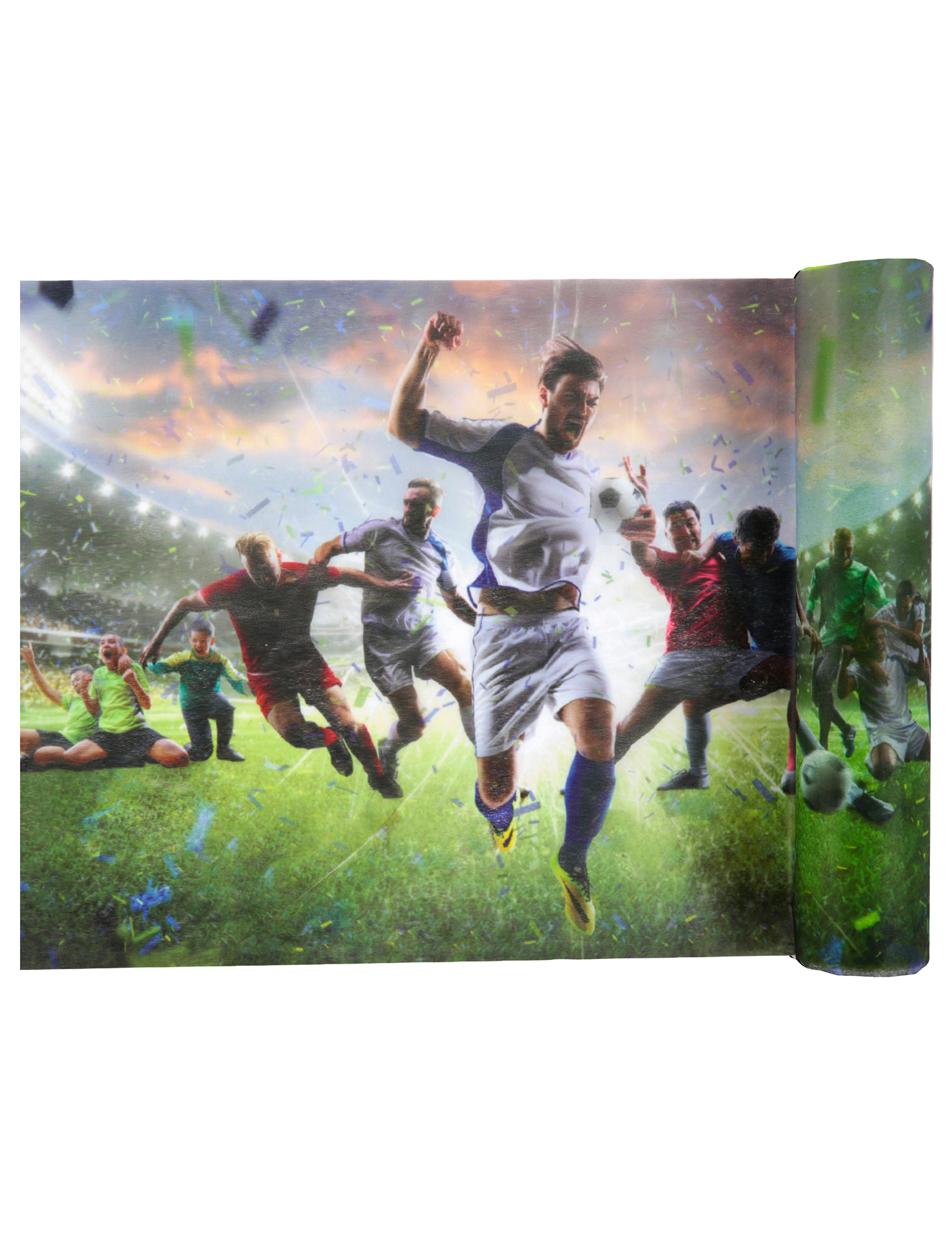 Fußball-Tischläufer Sportevent-Tischdeko bunt 30 cm x 5 m von SANTEX