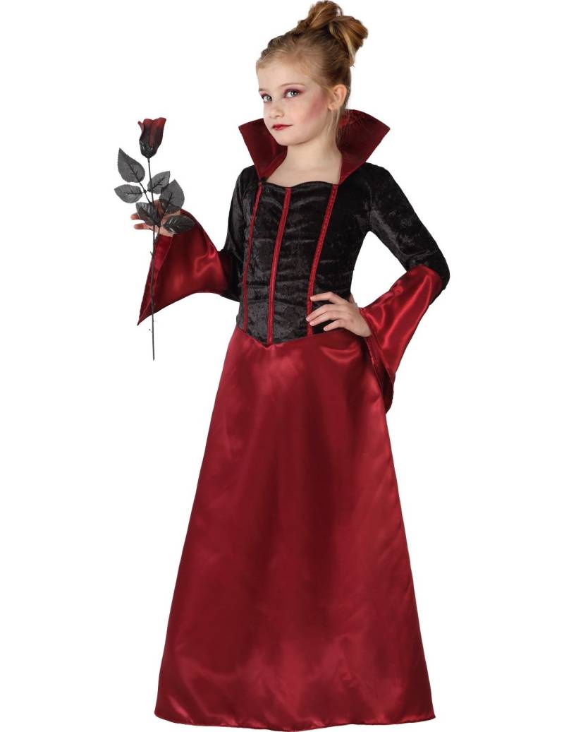 Elegante Vampirin Halloween-Kinderkostüm schwarz-rot Elegante Vampirin Halloween-Kinderkostüm schwarz-rot von ATOSA