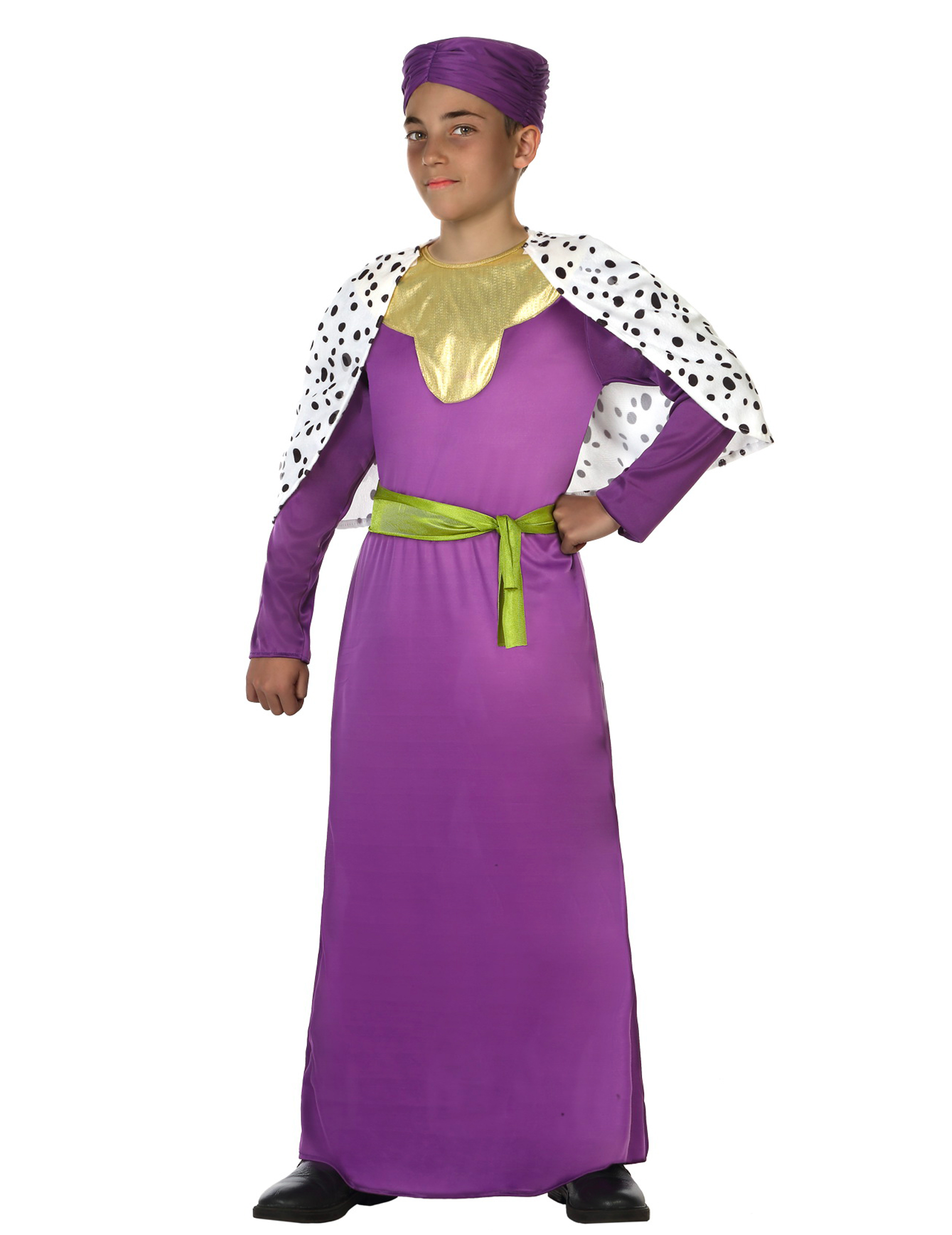 Eleganter Hofmagier Kinderkostüm violett-goldfarben-weiß Eleganter Hofmagier Kinderkostüm violett-goldfarben-weiß von ATOSA