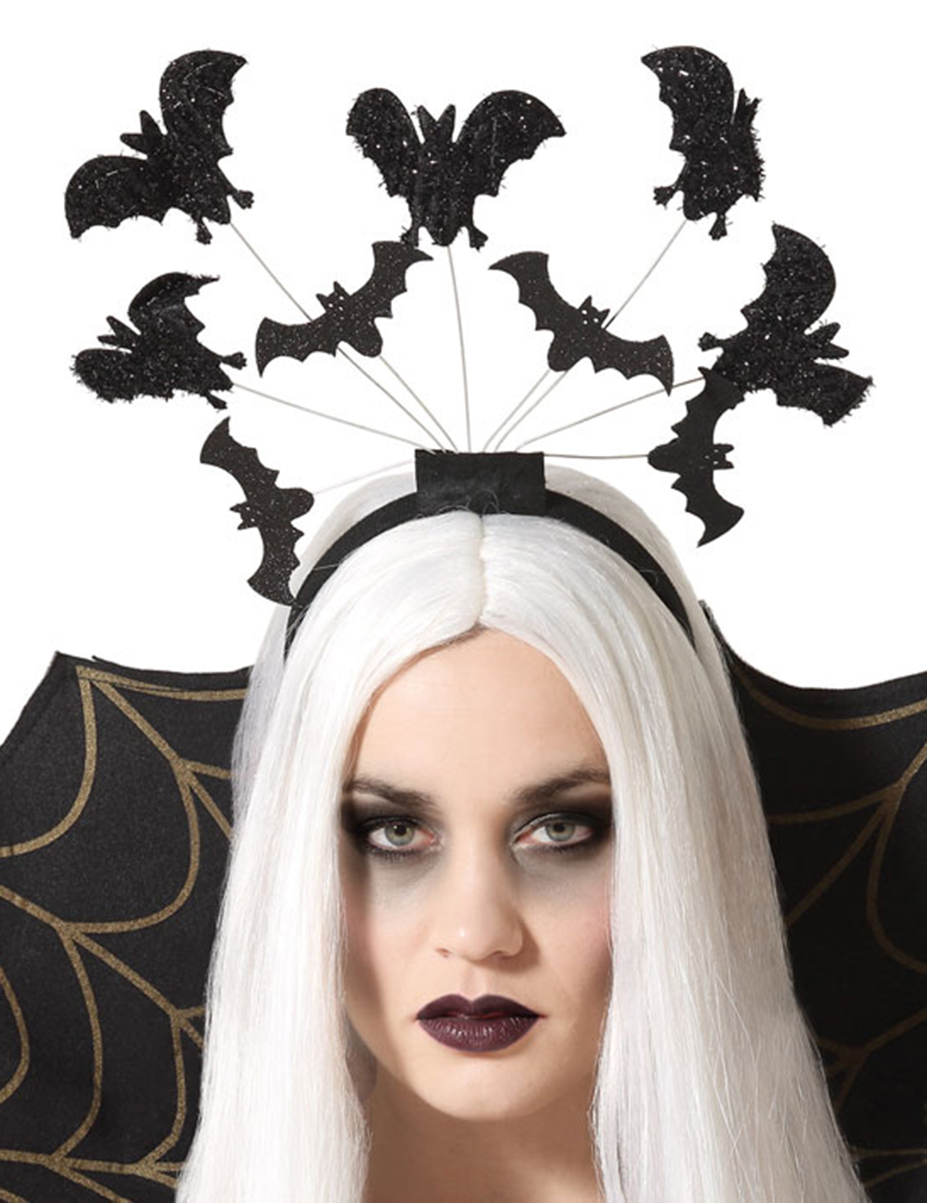 Fledermaus-Haarreifen für Damen Vampir-Accessoire für Halloween schwarz Fledermaus-Haarreifen für Damen Vampir-Accessoire für Halloween schwarz von ATOSA