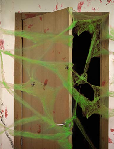 Générique - Atosa Spinnennetz Grün mit Spinnen 20g Halloween - Grün - Einheitsgröße von ATOSA
