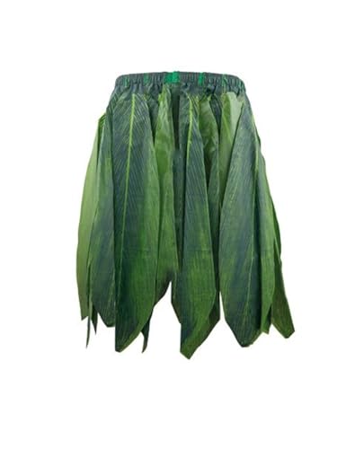 Generique Blätter-Rock Hawaiirock Kostüm-Zubehör grün 67 cm - Grün von ATOSA