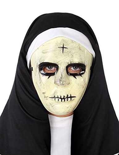 ATOSA Nonnen-Maske Halloween-Maske weiss-schwarz ATOSA Nonnen-Maske Halloween-Maske weiss-schwarz von ATOSA
