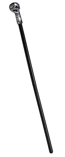 Generique - Totenkopf-Zepter Halloween-Zubehör Gehstock schwarz-Silber 75 cm - Schwarz Generique - Totenkopf-Zepter Halloween-Zubehör Gehstock schwarz-Silber 75 cm - Schwarz von ATOSA