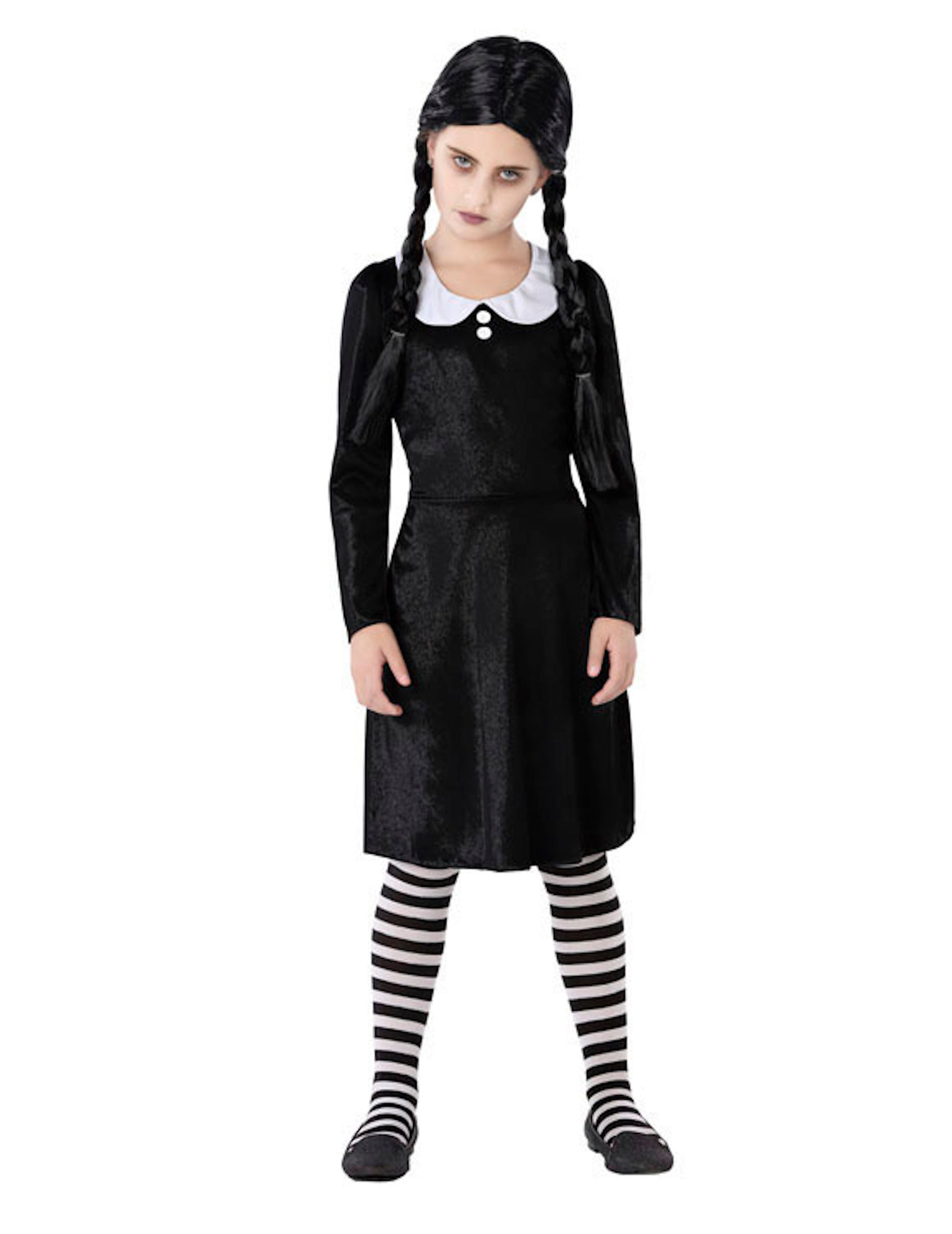 Gothic-Mädchenkostüm für Halloween schwarz-weiß Gothic-Mädchenkostüm für Halloween schwarz-weiß von ATOSA