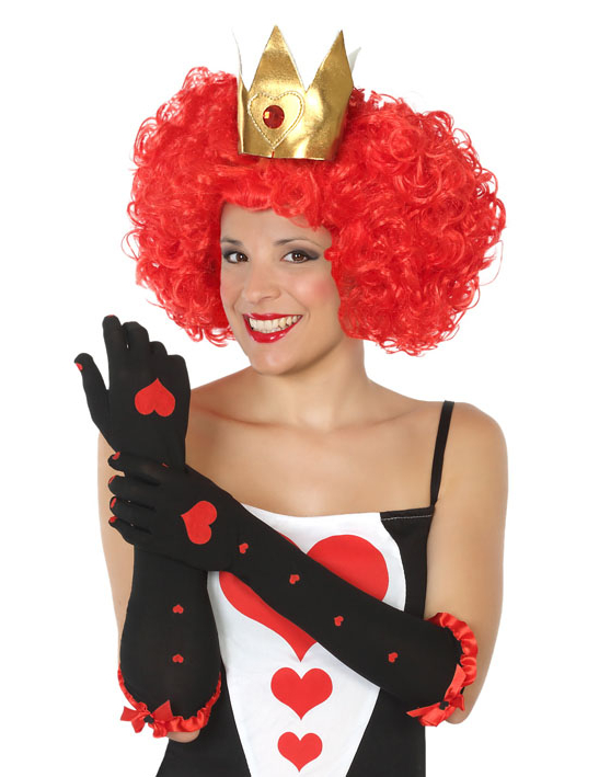 Handschuhe Herzkönigin lang schwarz-rot Handschuhe Herzkönigin lang schwarz-rot von ATOSA