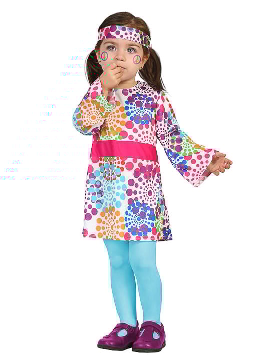 Hippie Kleid Kostüm für Kleinkinder bunt Hippie Kleid Kostüm für Kleinkinder bunt von ATOSA